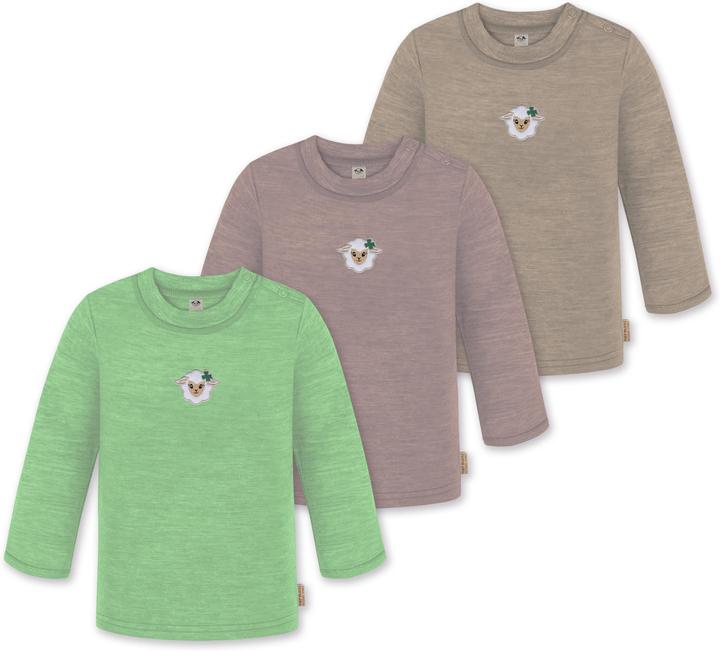 Image du produit Normani Lot de 3 manches longues bébé mérinos "Taupo" - 9475 (110)