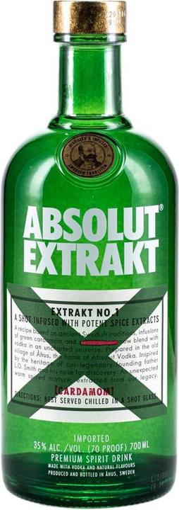Image du produit Absolut EXTRAIT 70 cl / 35 % Suède (1 x 70 cl)