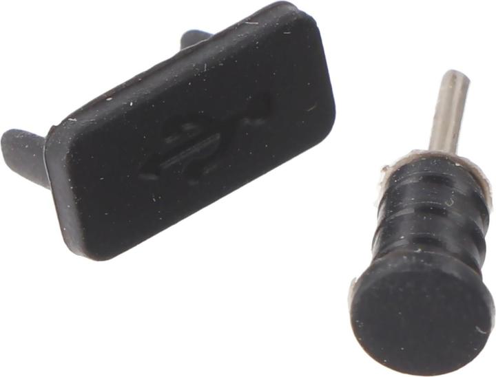 Produktbild AccuCell Staubschutz-Kappen Set für USB Type C (USB-C) & Kopfhörer