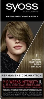 Syoss Permanent Coloration Permanent Coloration Permanent Coloring Hair Dye 6.1 Natural Darkonde (6.1 Natural Darkonde)