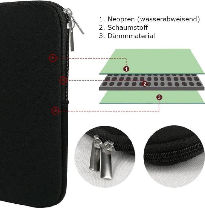 Immagine prodotto Hermex Custodia in neoprene per laptop Borsa per notebook Macbook idrorepellente 14 pollici (15.90", Apple)