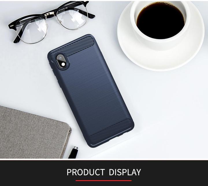 Produktbild Cadorabo TPU Ultra Slim carbon edelstahl Kombi Cover (Samsung Galaxy A10e, Samsung Galaxy A20e)