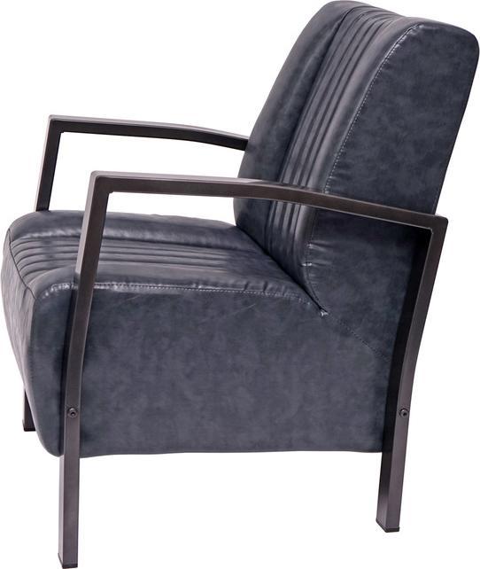 Produktbild Swisshandel24 Sessel, Loungesessel Polstersessel Relaxsessel, Metall Industriedesign - vintage grau