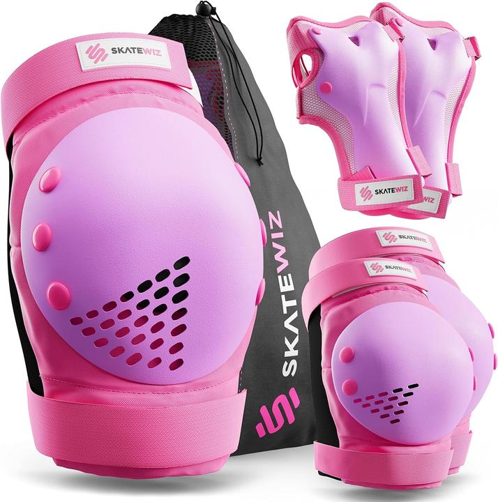 Immagine prodotto Skatewiz 6-teiliges Skate Protektoren-Set (S, Protezioni per i polsi, Protettori gomito, Ginocchiera, 6 pezzi)