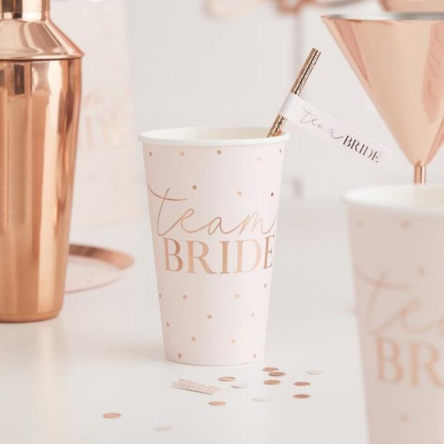 Actual product image Ginger Ray Team Bride Large Paper Cups (8 x)