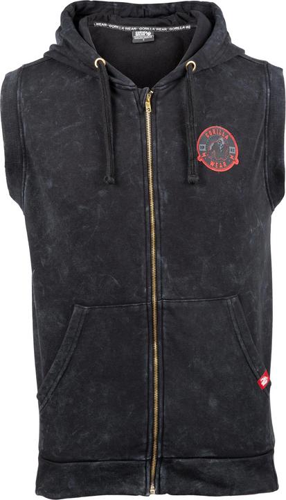 Gorilla Wear Silverdale Ärmelloser Kapuzenpullover - Schwarz