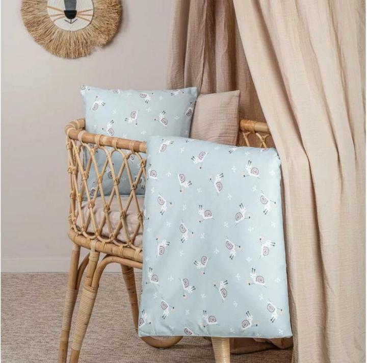 Actual product image Julius Zöllner Children's Bedding Jersey Snail 100 x 135 + 40 x 60 cm