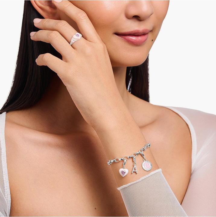 Produktbild Thomas Sabo Member Charm pinker Charmista Coin Silber (Emaille, 925er Silber)