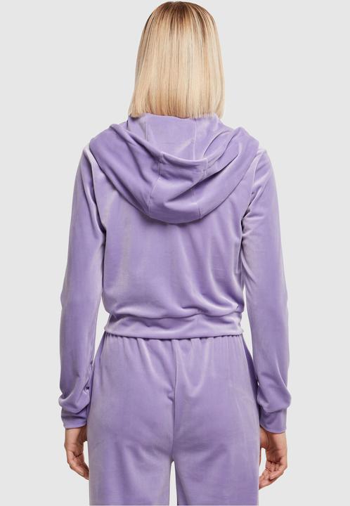 Actual product image Urban Classics Ladies Short Velvet Zip Hoody (XL)