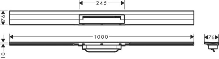 Actual product image hansgrohe HG shower channel RainDrain Flex kb. Wd-mon 1000mm stainless steel brushed (1175 mm)