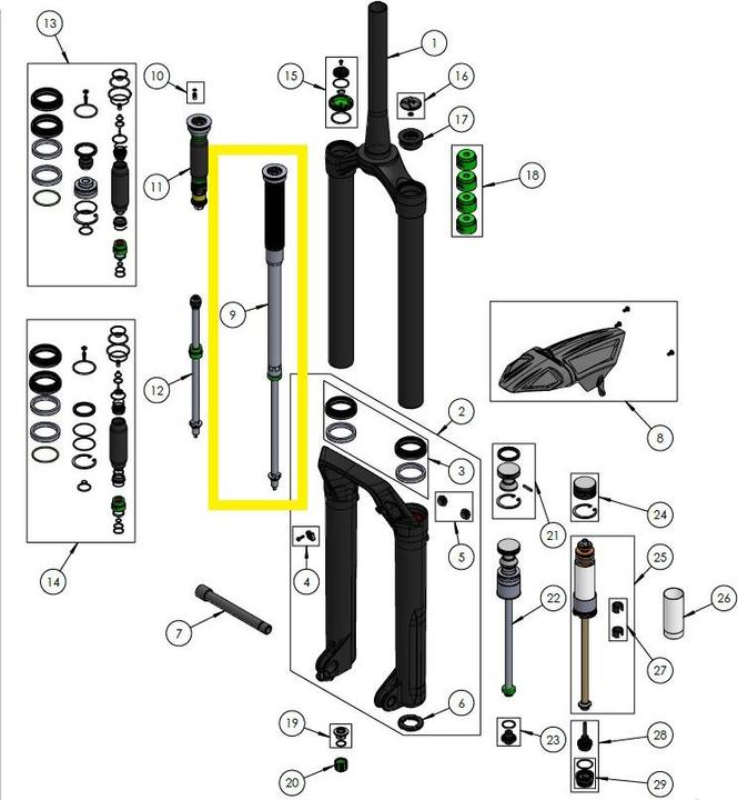 Produktbild DVO Dämpferkartusche, Onyx 38 D1