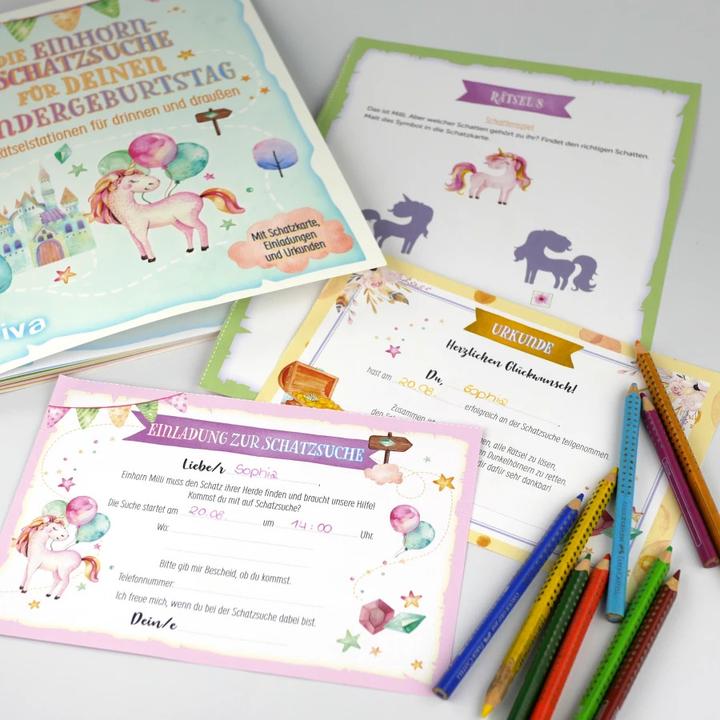 Image du produit Die Einhorn-Schatzsuche/-Schnitzeljagd für deinen Kindergeburtstag (Allemand, 2022)