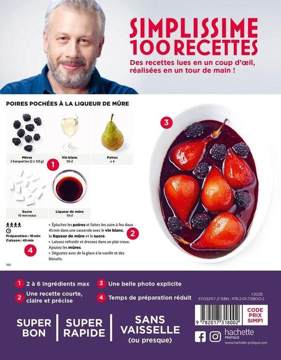 Produktbild Simplissime 100 recettes : desserts aux fruits (Französisch, Mallet Jean-François, 2025)