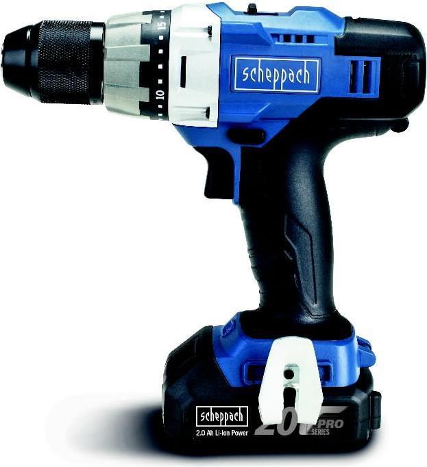 Actual product image Scheppach Cordless drill / driver CDD45-20ProS, 1x2.0 Ah (Rechargeable battery operated)