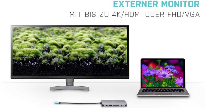 Produktbild i-tec C31NANOVGA112W (USB-C, 8 Ports)