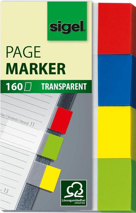 Produktbild Sigel Haftnotizen Transparent (20 x 50 mm)
