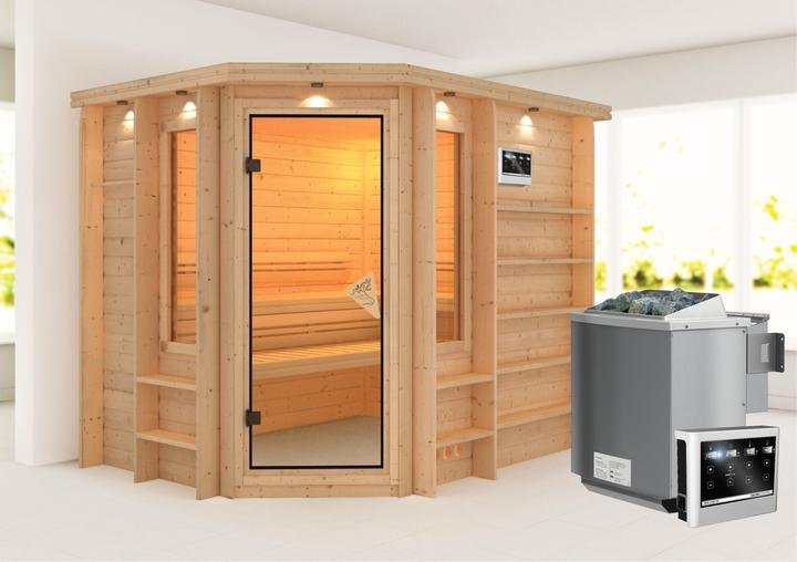 Immagine prodotto Karibu Riona con corona sul tetto (9 KW Bio controllo esterno)