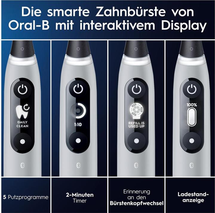 Actual product image Oral-B Elektrische Zahnbürste iO Series6 Grey Opal (Oscillating toothbrush)