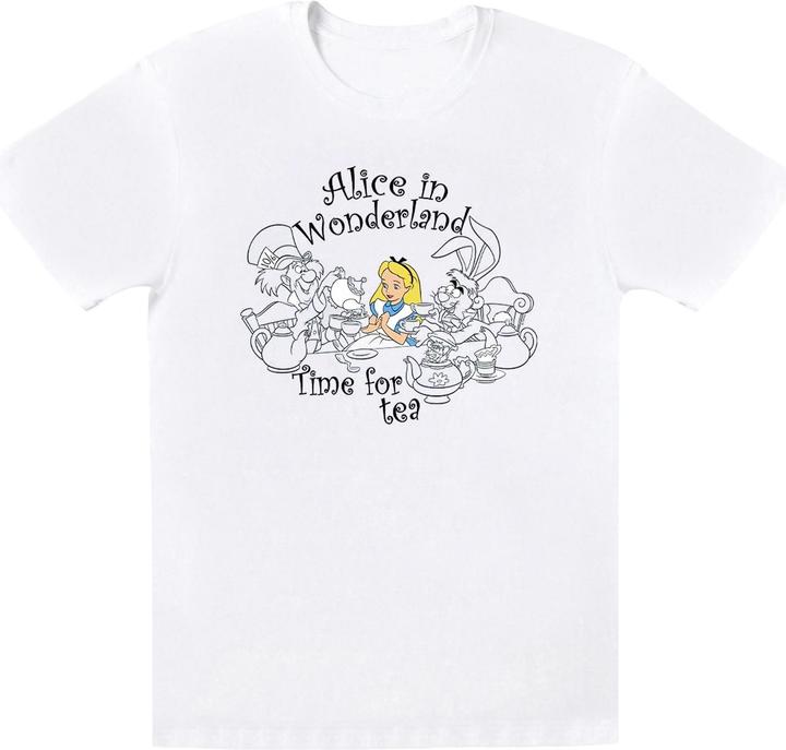 Immagine prodotto Disney Maglietta in cotone delle bambine Alice In Wonderland Time For Tea (128)