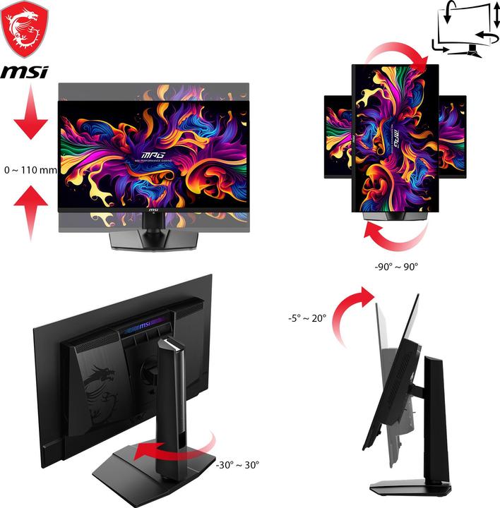 Actual product image MSI MPG 271QRXDE QD-OLED (2560 x 1440 pixels, 26.50")