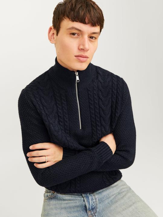 Produktbild Jack & Jones Einfarbig Viertel-Reissverschluss Viertel-Reissverschluss (XXL)