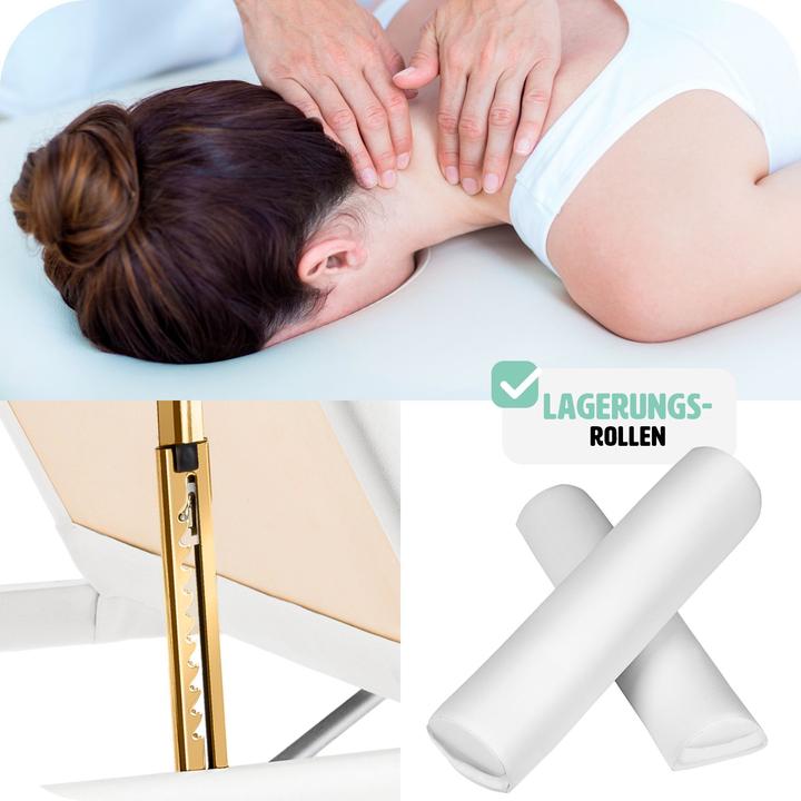 Immagine prodotto tectake Lettino per massaggi a 3 zone con schienale e bolster