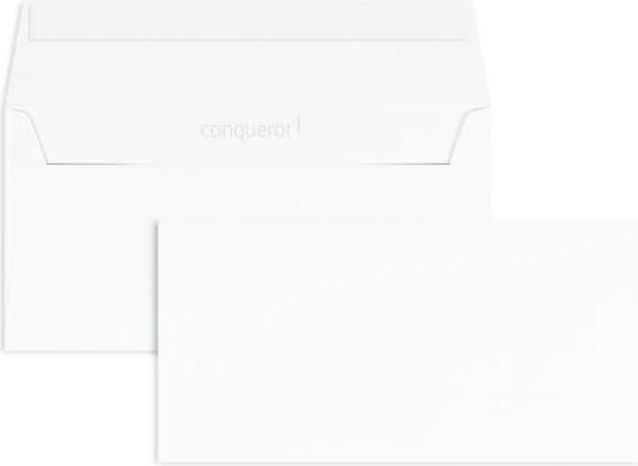 Blanke Envelopes Conqueror Smooth Smooth DIN long 120g/sqm HK PU=500 pcs diamond white (110 x 220 mm, 500 x)