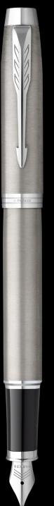 Actual product image Parker Fountain pen IM Brushed Metal C.C. M (Stainless steel, Black, 1 x)