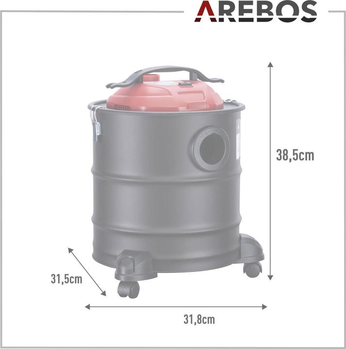 Image du produit Arebos Aspirateur à cendres 1200 W - 20 L (Aspirateur de cendres)