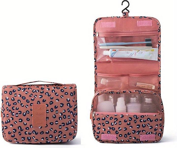 Actual product image Only-Bags.Store Versatile travel toiletry bag with hook - hard-wearing polyester, odourless