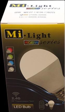 Produktbild Milight LED Birne RGB+Warmweiss 6W (E27, 6 W, 550 lm, 1 x, F)