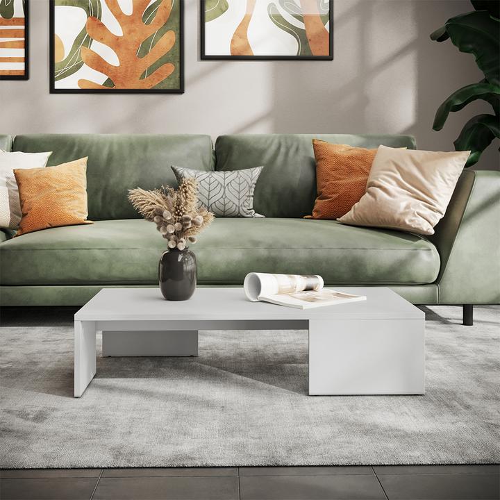 Image du produit Vichy Couchtisch Hardi, Weiss, 90 x 21.4 cm