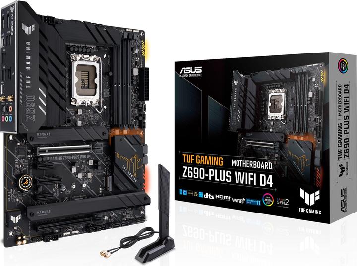 Produktbild ASUS TUF Gaming Z690-Plus Wifi (LGA 1700, Intel Z690 (DDR4), ATX)