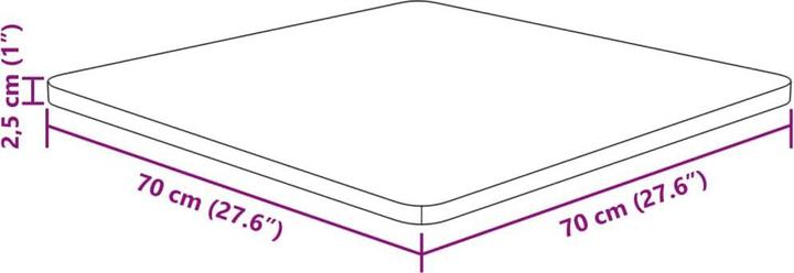 Produktbild VidaXL Isabel (70 x 70 x 2.5 cm)