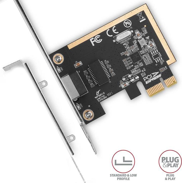 Image du produit Axagon PCEE-GRF PCI-Express Gigabit Ethernet Realtek 8111F + LP (Mini PCI Express)