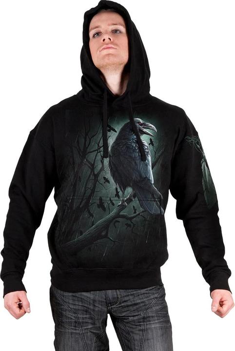 Actual product image Spiral Unisex Adult Shadow Raven Hoodie (S)