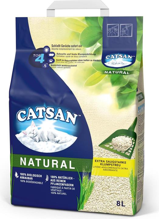Catsan Natural (Klumpend, Biologisch abbaubar, Neutralisierend, 4.68 kg)