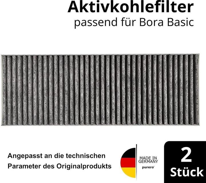Immagine prodotto Flickbee Set di filtri a carboni attivi per piani cottura Bora "Basic