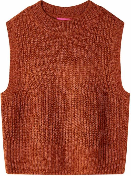 Immagine prodotto VidaXL Gilet da bambino lavorato a maglia cognac 116,Materiale: 67 (116)