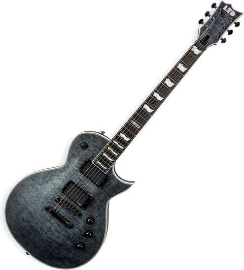 Actual product image ESP LTD EC-401 QM STBLKS Electric Guitar See Thru Black (Electric guitar, Pao-Ferro, Mahogany, Fingerboard, Grover mechanics)