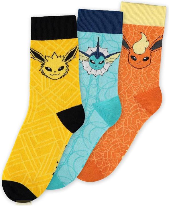 Image du produit Difuzed Pokémon - Eevee Evolution (VFJ) Socks (3 Pack) - 35/38 (Lot de 3, 35, 38)