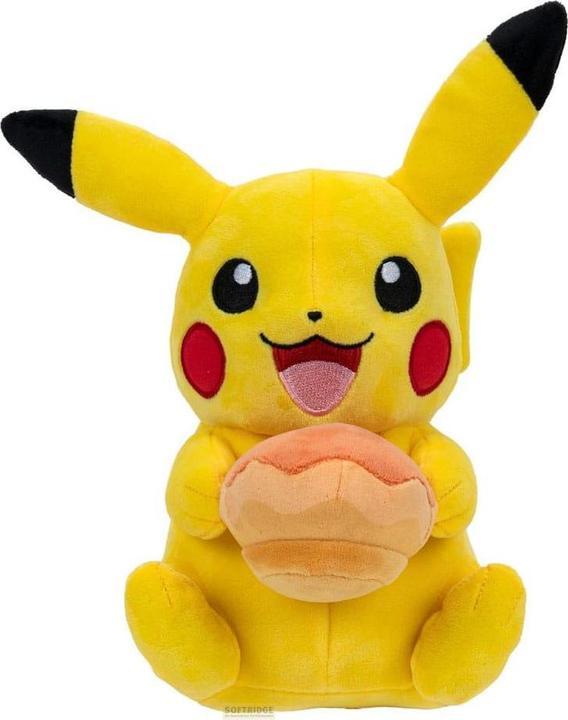 Jazwares Pokémon plush figure Pikachu with Pecha Poké Puff (Orange) Accy 20 cm (20 cm)