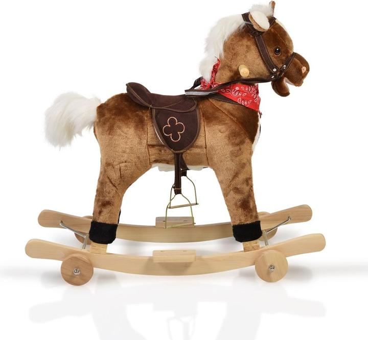 Actual product image Moni Rocking horse plush chipper castors