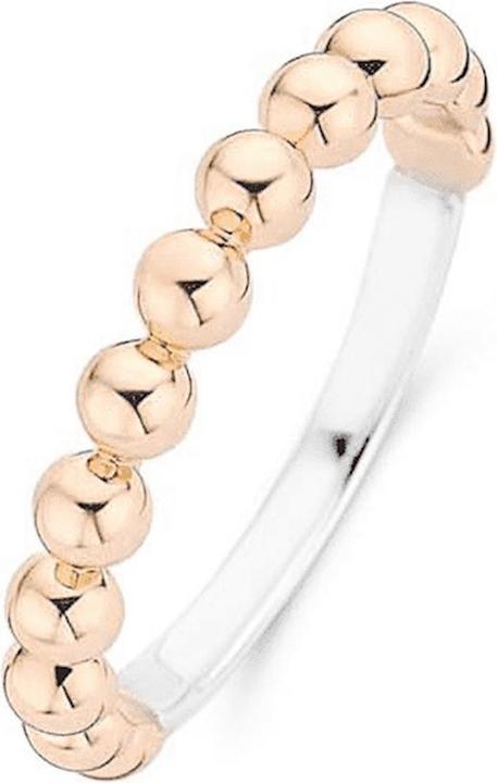 Produktbild Ti Sento Milano Ring mit Kugelstruktur bicolor vergoldet 12181SY (56, 925 Silber)