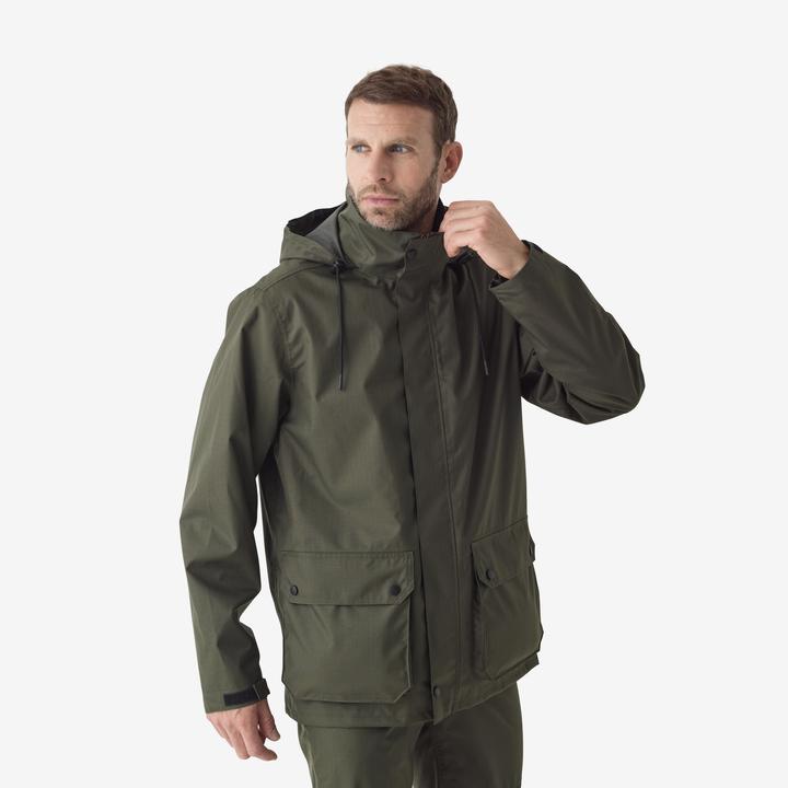 Image du produit Solognac Veste de pluie 500 vert (L)