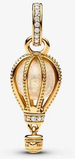 Produktbild Pandora Funkelnder Klarer Heissluftballon Charm Anhänger (Edelstahl, Vergoldet, Glas, Metall)