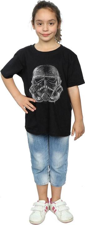 Produktbild Star Wars Stormtrooper Scribble Helmet TShirt Mädchen (140, 146)
