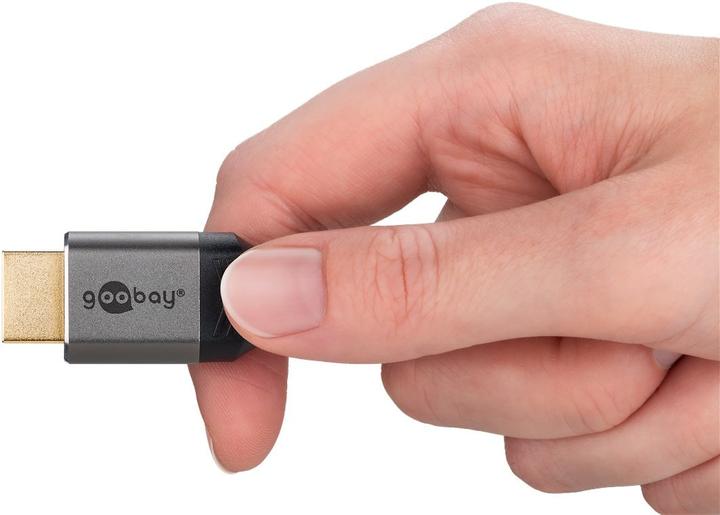 Productafbeelding Goobay Ultrahigh-speed HDMI-kabel, 0,5 m, Sharkskin grijs (0.50 m, HDMI)