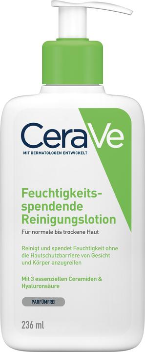 CeraVe Feuchtigkeitsspendende Reinigungslotion für Gesicht und Körper (Reinigungslotion, 236 ml)