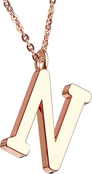 Produktbild Star Piercing Kette rosegold Anhänger Buchstabe N (ohne Messing, Chirurgenstahl 316L)